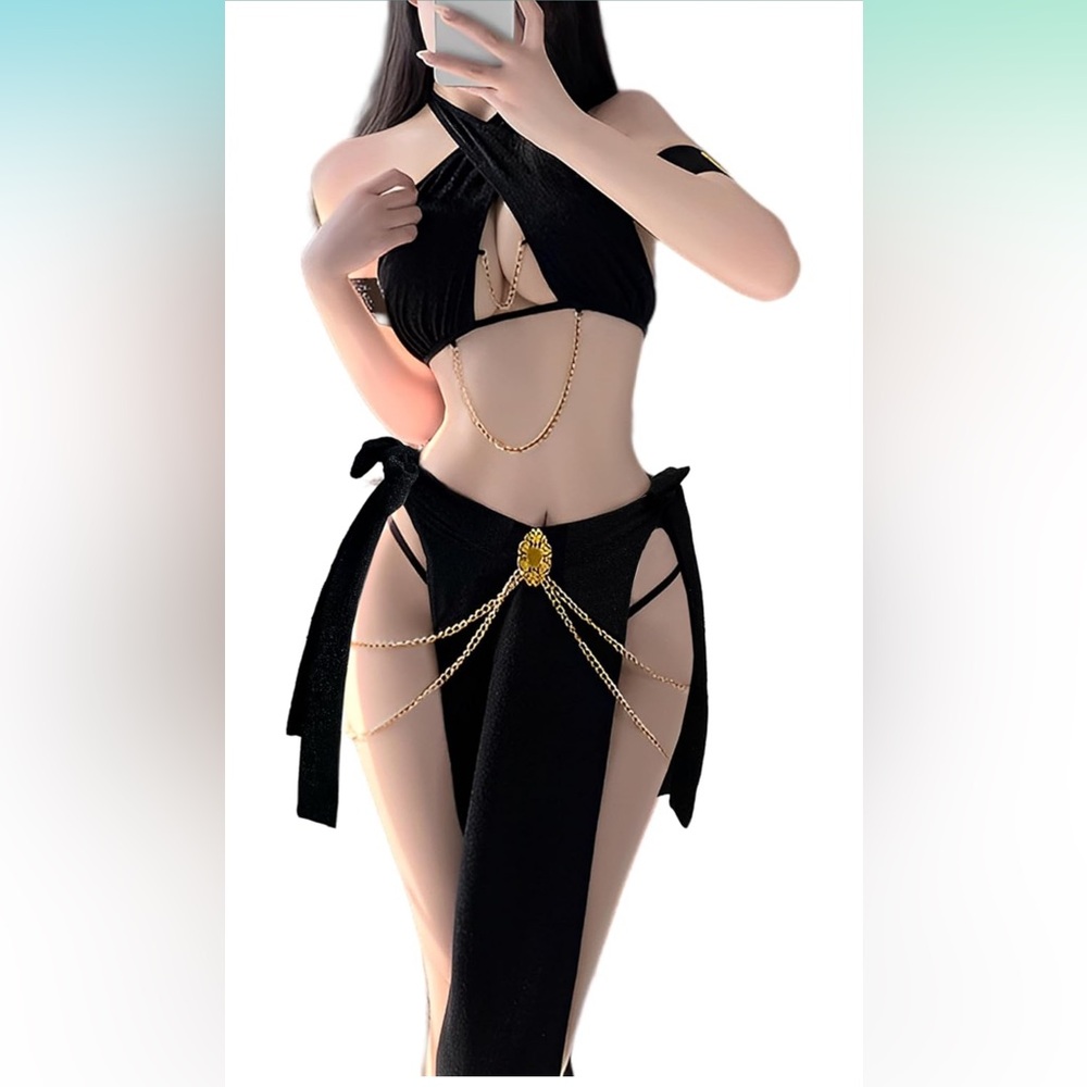 Cosplay Costume Egyptian inspired 
Fit w/ Adjustable Waist & Crossed Strap Top